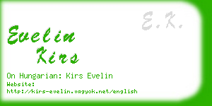 evelin kirs business card